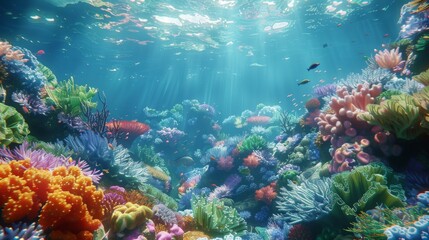 Fototapeta premium Great Barrier Reef - Stunning underwater scenes and coral formations