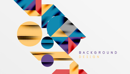 Neo memphis geometric pattern with circles, squares and lines. Pop art abstract background for covers, banners, flyers and posters and other templates