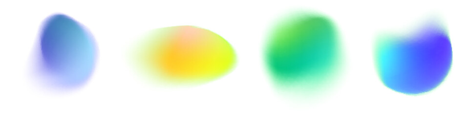 Abstract gradient blur colors, smoothly blue and green. The liquid and fluid shapes in dynamic visual effect. Flat vector illustration isolated on white © kume111000