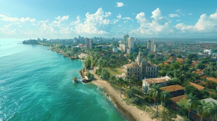 Maputo Bay Picturesque coastal city views in Mozambique