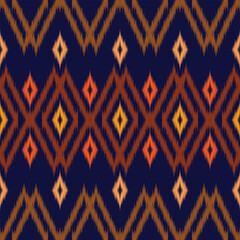seamless pattern design in ikat style for fabric printing