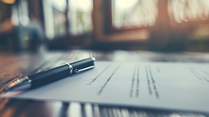 Fototapeta premium The estate agents signature on the contract finalized the mortgage agreement marking a significant investment in the housing property for business purposes Homework : Generative AI