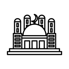 Naklejka premium silhouette of mosque