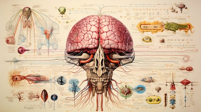 A scientific diagram illustrating the brain's primary visual cortex
