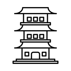 Fototapeta premium japanese house icon