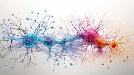 Obraz premium An artistic representation of the brain with vibrant neural pathways