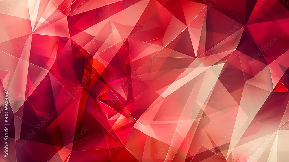 Poster abstract red geometric background with triangular shapes. modern design, colorful and vibrant.