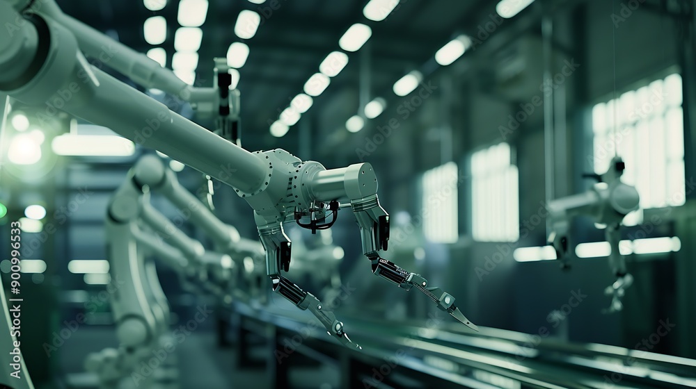 Aufkleber mlp smart industry robot arms for digital factory production technology showing automation manufactu