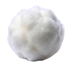 Cotton cloud ball isolated on transparent background