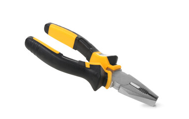 Fototapeta premium Orange pliers isolated on white background