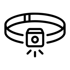 headlamp Line Icon © Barudak Lier