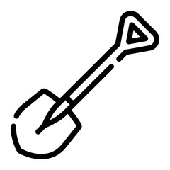 shovel Line Icon