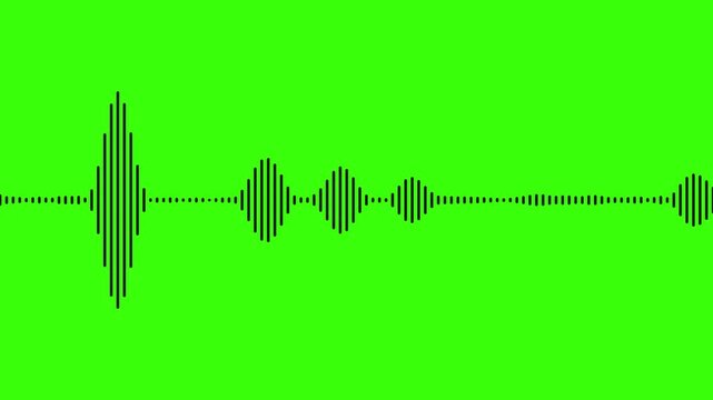 Animation video abstract audio visualizer polar effect, Audio spectrum green screen,
 Sound wave animation with black bars background, Audio spectrum simulation on green screen background.