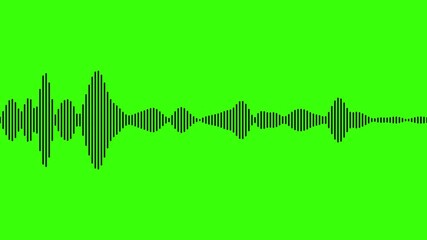 Animation video abstract audio visualizer polar effect, Audio spectrum green screen,
 Sound wave animation with black bars background, Audio spectrum simulation on green screen background.