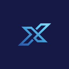 Letter X logo icon design template elements