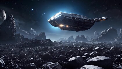 Fototapeta premium Spaceship on a planet.