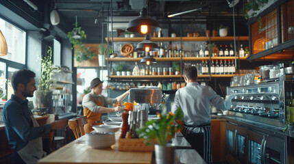 person in cafe