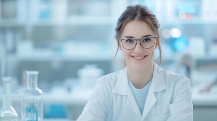 Fototapeta premium A modern research lab with AI tools and a lively ambiance, emphasizing the excitement of new technology and innovations