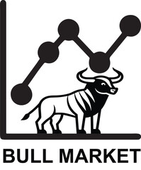 Bull Market  Symbol-Icon, can editable  Vector art illustration eps 10