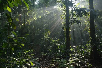Fototapeta premium forest with sunlight