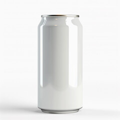 Blank white aluminum soda can mockup for branding spritz beverage packaging template isolated clean background for product design marketing ads customizable concept empty minimalist vertical can