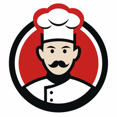 Chef icon logo design vector art Illustration 