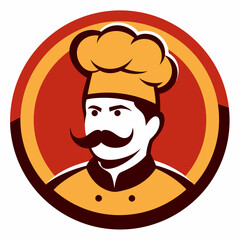 Chef icon logo design vector art Illustration 