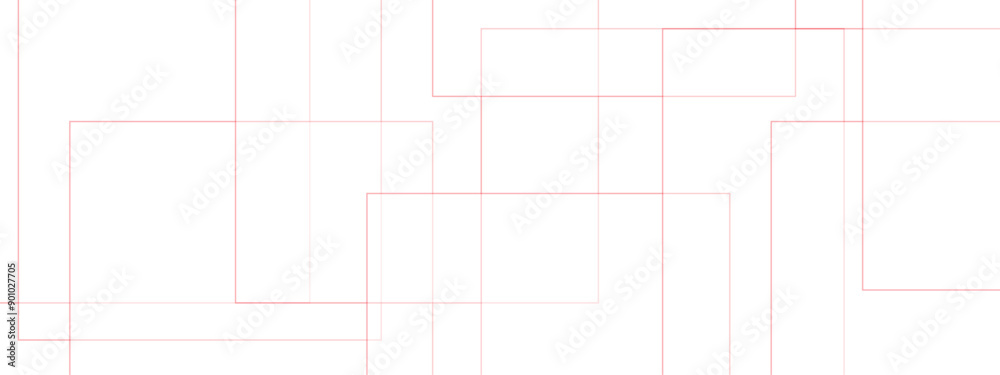 Poster Abstract white and gray background design with red color technology concept geometric line. Futuristic architectural concept for dynamic websites, striking posters, and booklets.