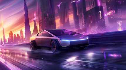 Fototapeta premium Future EV, wallpaper, the modern direction of future vehicles