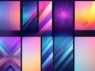 set of abstract backgrounds,Ai generated 