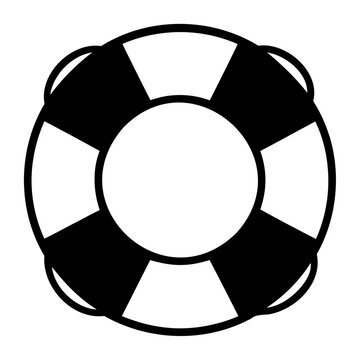 recommend clip art: A silhouette lifebuoy and life safety ring vector illustration