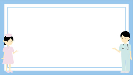 お医者さんナースフレーム手