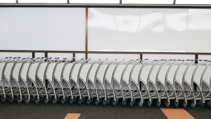 white trolley cart in airport for tourist © sutichak