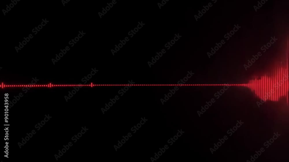 Poster audio waveform red pattern generative ai