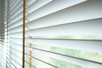 white window blinds in home, object for decorate interior of house