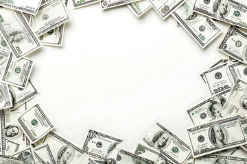 Money background. Hundred dollars of America. Usd cash money falling.