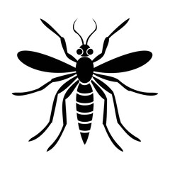 A black mosquito vector illustration