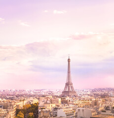 Obraz premium View of Eiffel tower and Paris.