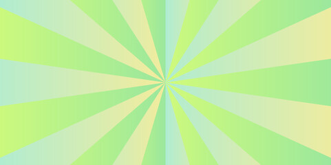 Abstract retro ray sunburst light and bright starburst wallpaper. gradient blue and green vintage illustration vector sunshine texture. used for template and cartoon texture background.