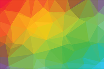 Gradient multicolor polygon pattern. Low poly design. Vector illustration
