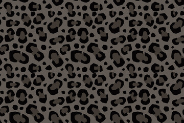 Black panther pattern. Leopard fur background. Seamless animal print design for fashion and decor. Wildlife jungle wallpaper. 