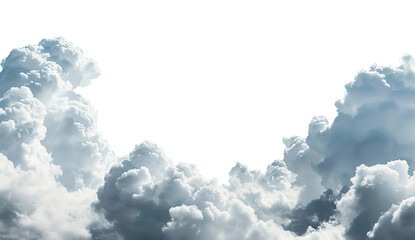 White fluffy clouds, cut out