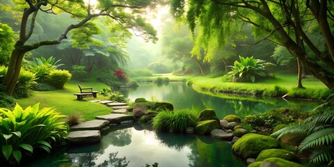 Poetic Haven Amidst Lush Greenery