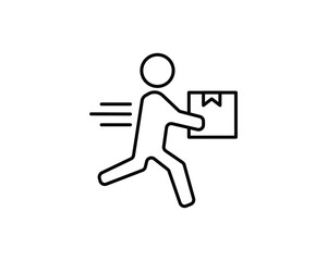 Courier service icon vector symbol design illustration