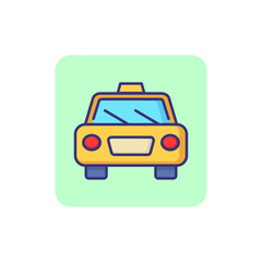 Taxi service line icon. Car, automobile, road. Traffic concept. Vector illustration can be used for topics like service, garage, tourism