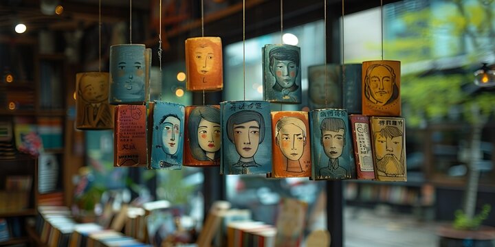 a group of books from a window.