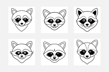 Raccoon artwork illustrations for wildlife lovers
