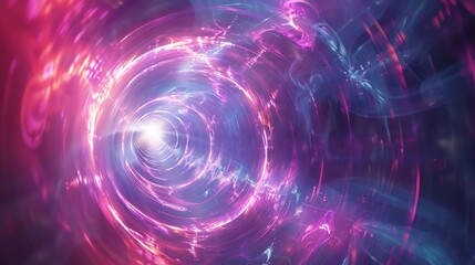 Abstract tunnel background featuring virtual integration and progression of realitys essence