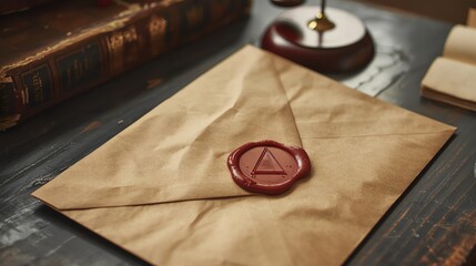 A close-up shot of a sealed envelope.