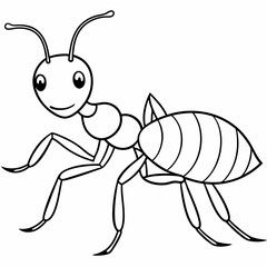  Ant line art vector illustration 